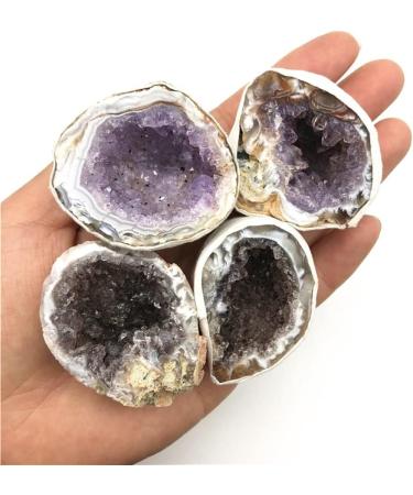 1 Pack Natural Crystal Colored Agate Geode Cut Crystal Cluster Stones Beautiful Crystal Home Goods - Buy Online on SooperMarket.com
