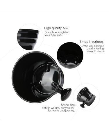 Pilipane Black Shaving Bowl with Handle | Durable Gunfire Design | Ideal for Razor Cream Soap | Travel-Friendly Wide Mouth | Perfect for Barbershop & Home Use - Buy Online on SooperMarket.com