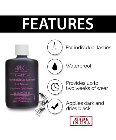 Ardell LashTite Dark Adhesive 0.75 oz x 2 Pack - Individual Lash Adhesive - Buy Online on SooperMarket.com