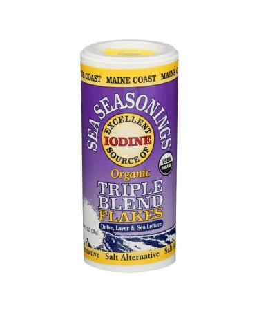 Triple Blend Flakes 1 oz Shaker - Sea Seasonings - Organic Triple Blend Flakes 1 Ounce (Pack of 1)
