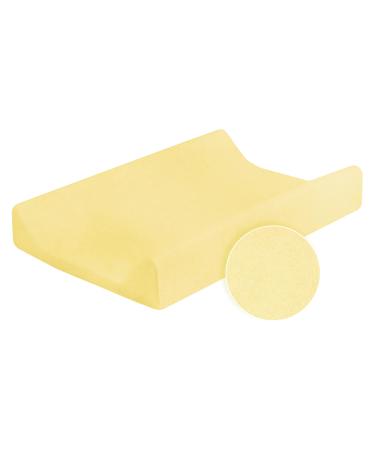 Baby Changing Mat Terry Cover for 70x50 cm Nappy Changer with Raised Edges (Yellow)