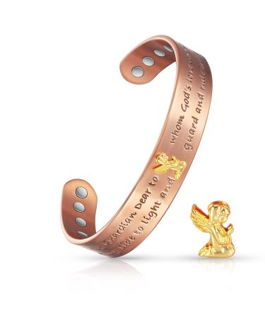 EnerCoppeX Copper Magnetic Bracelet for Women - Detox Jewelry with 3500 Gauss Magnet (CPB-2051T)