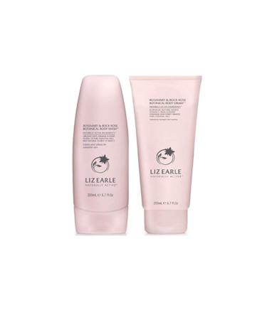 Liz Earle Rosemary & Rock Rose Body Wash 200ml PLUS Botanical Body Cream 200ml