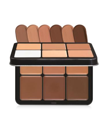 HOSAILY 12 Colors Concealer Palette Face Contour Highlighter Palette Waterproof Long Lasting Cream Concealer Palette Foundation Makeup Cream 1 Ounce (Pack of 1)