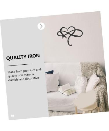 Cabilock 1pc Iron Pendant Home Decor Love Sign Plaque Iron Love Sign Heart Wall Hanging Ornament Household 45x39cm Black - Buy Online on SooperMarket.com