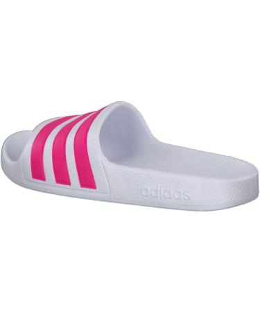 Adidas Unisex Kinder Adilette Aqua Slides - Kids Sandal 29 EU - Ftwr White/Real Magenta | International Shipping Available - Buy Online on SooperMarket.com