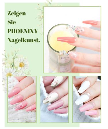 Phoenixy 9-Color Poly Nail Gel Kit - Nail Extension Starter Set with Manicure Tools | Perfect Gift for Women - Buy Online on SooperMarket.com