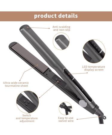 Professional Hair Straightener | Adjustable Flat Iron | 480 F Ceramic Hair Straightening | EU Plug 220V - Buy Online on SooperMarket.com
