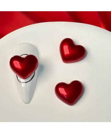Love New Year Nail Crystal Heart Nail Art Plush Heart Nail Art Decoration Nail Supplies For Girl Crystal Heart Nail Art Love Nail Plush Heart Nail Art Decor