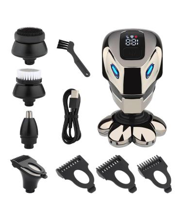 Head Shavers for Bald Men 7D Electric Head Shaver for Bald Men Waterproof LCD Head Shavers Electric Men's Grooming Kit Cordless Rechargeable Set