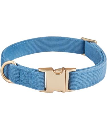 YUDOTE Ultra-Soft Dog Collar for Large Dogs | Natural Cotton Cord | Sensitive Skin | Blue-Grey L (1 Pack) - Shop Now! - Buy Online on SooperMarket.com