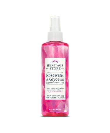 Heritage Store Rosewater & Glycerin Atomizer Mist Sprayer 8 fl oz (240 ml)