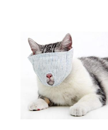oUUoNNo Breathable Cat Muzzles Cotton Cat Restraint Mask for Grooming and Nail Trimming Cat Holder Prevent Cats from Biting Meowing Chewing Scratching (M Style 2) M Style 2