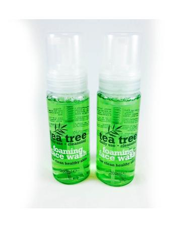 2 X TEA TREE FOAMING FACE WASH 200ml FOR HEALTHY CLEAN SKIN - DAILY USE