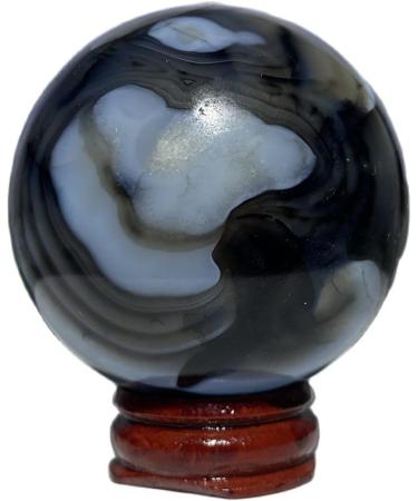 Natural Crystal Rough Natural Sphere Black Agate Crystals Balls Natural Gemstone Reiki QuartzSphere Fengshui Home Decoration 1pc (Color : 220-230g) - Buy Online on SooperMarket.com