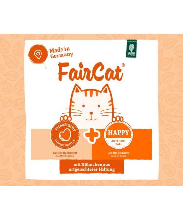 Buy Green Petfood Faircat Happy - Grain-Free Cat Food (8 x 85g) | Animal Welfare Chicken Anti-Hair Bales Premium Wet Cat Food - Buy Online on SooperMarket.com