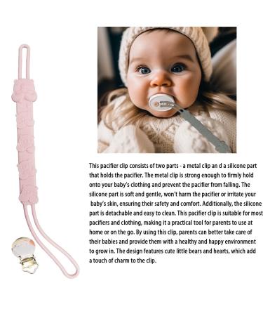 JIANIAO 3 Pack Silicone Pacifier Clip - Secure Strap for Pacifiers, Teethers & Toys - Buy Online on SooperMarket.com
