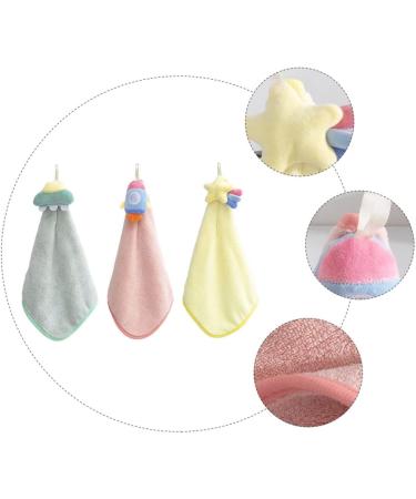 Beavorty 3pcs Infant Terry Cloth Wash Cloths - Absorbent Baby Towels for Bath and Face - Cartoon Hanging Washcloth Set - Buy Online on SooperMarket.com
