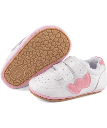 Cheerful Mario Baby First Walking Shoes - Soft PU Leather Anti-Slip Sole (3-6 Months, Pink) - Buy Online on SooperMarket.com