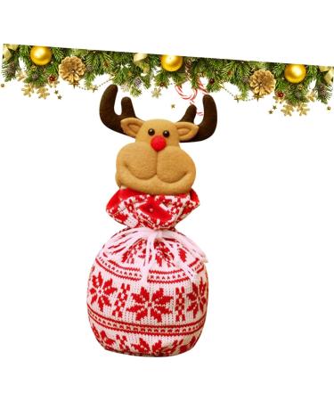 KOMBIUDA 1pc Bags Candy Christmas Hanging Adorable Ornament Knitted Kids Portable Storage Bag Elk - Buy Online on SooperMarket.com