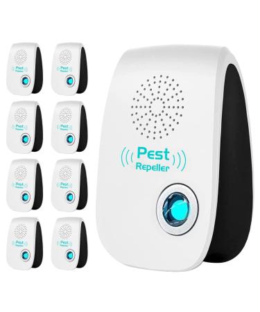 Toyukia 2023 Upgraded Dual Ultrasonic Pest Repeller 8 Pack, Electronic Repellent, Control Plugin for Insects, Roach,Mice,Spider, Mosquito Repellent Home, Kitchen, Office, Warehouse, Garage, white