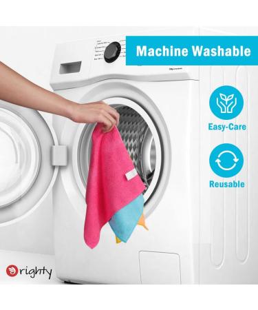 Orighty Microfiber Cleaning Cloths Pack of 12 - Highly Absorbent & Lint Free for House, Kitchen, Car Care - 12x12 inch - Buy Online on SooperMarket.com