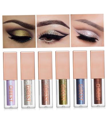 NOLITOY Liquid Glitter Eyeshadow - 2 Pcs Shimmer Eye Makeup Metallic & Pearlescent Finish | International Shipping Available - Buy Online on SooperMarket.com