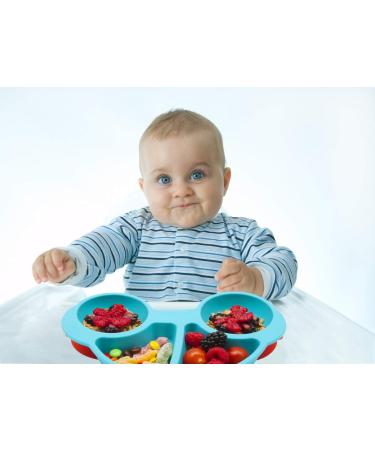 Baby Silicone Placemat Non-Slip Feeding Plate for Toddlers - BPA-Free, FDA Approved, Dishwasher Safe (New Car Blue) - Buy Online on SooperMarket.com