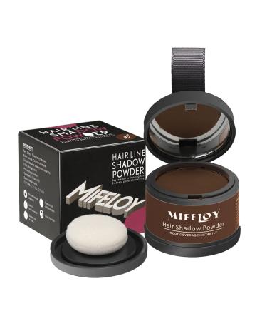 MIFELOY Root Touch Up Powder Cover Up Hair Color for Grays Root Coverage for Women Men Roots Concealer for Beard Line Eyebrow Instantly Shadow Powder for Thinning Grey Hairline Dark Brown