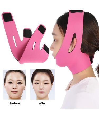 Rose Red Face Lifting Belt | V-Line Chin Cheek Lift Up Strap for Women | Anti Wrinkle Facial Slimming Bandage | Sagging Skin Firming Solution - Buy Online on SooperMarket.com