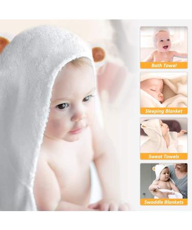 Cozy Bamboo Hooded Bathing Towel for Babies & Kids | Lattcure 90x90 cm | Warm & Soft Bath Towels - Buy Online on SooperMarket.com