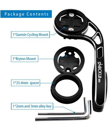 Shockli Extended Out-Front Bicycle Computer and GoPro Mount for Garmin and Bryton - 31.8mm/25.4mm Sizes - Buy Online on SooperMarket.com