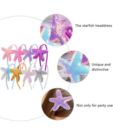 Minkissy Seestern Headband Set - 8pcs Sequin Mussel Marine Animal Hair Bands for Mermaid Cosplay & Girls' Birthday Gifts - Buy Online on SooperMarket.com