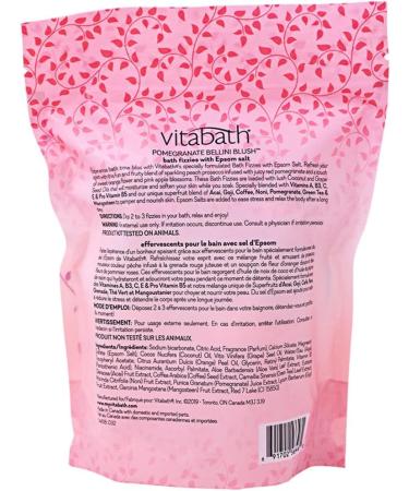 Vitabath Bath Fizzies with Epsom Salt - Pomegranate Bellini Blush - 6 Count - Buy Online on SooperMarket.com