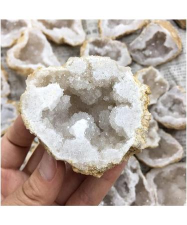 Natural Crystal Rough Natural White Agate Geode Slice Quartz Crystal Cluster MineralsCrystal Home Decoration for Decoration Stone Generator HOMEZHOU 2pcs - Buy Online on SooperMarket.com