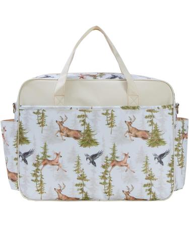 Kamay's Waterproof Mummy Diaper Bag with Changing Mat - White Pine Tree Elk Eagle Design - Buy Online on SooperMarket.com