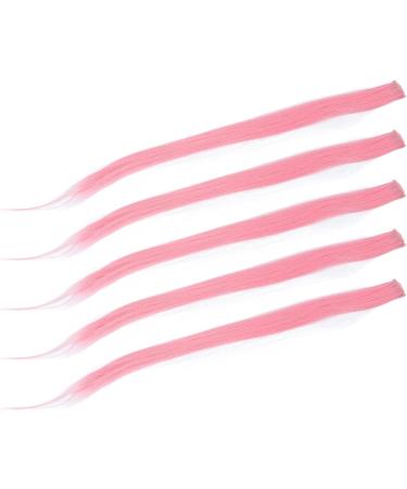 Colorful Lop Ears Wig Colorful Straight Hair Extensions Girls Daily Prom Hairpin (Light Pink) - Buy Online on SooperMarket.com