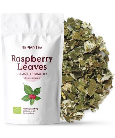 Raspberry Leaf Tea Organic 100g (50 Cups) | Rubus idaeus Pure Dried Loose Herbal Tea REPLANTEA