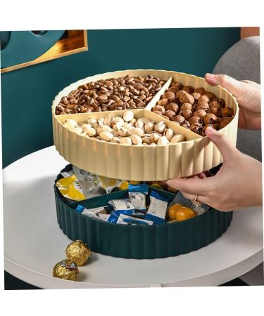 Alipis Box Dried Fruit Storage Box Snack Containers Cookie Plate Snack Tray to Rotate Tableware Nut - Buy Online on SooperMarket.com