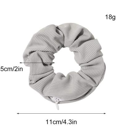 Hair Scrunchies With Zipper Hidden Pocket Storage Fabric Cloth Hair Ties Elastic Pocket Hair Ties Large Ponytail Holder Hair Bow Elastics Bands Scrunchy for Women Girls Daily Party Hair Accessories - Buy Online on SooperMarket.com