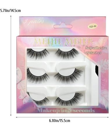 Cacacook Self-Adhesive Eyelashes - Reusable 3D Fluffy False Lashes | Glue-Free Natural Waterproof Long Eyelashes for Stunning Makeup - Buy Online on SooperMarket.com