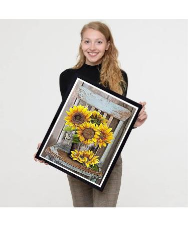 VIGEGU Flowers Cross Stitch Kit - 11CT Stamped & Counted DIY Embroidery for Beginners - Home Decor - 12x16inch - Buy Online on SooperMarket.com