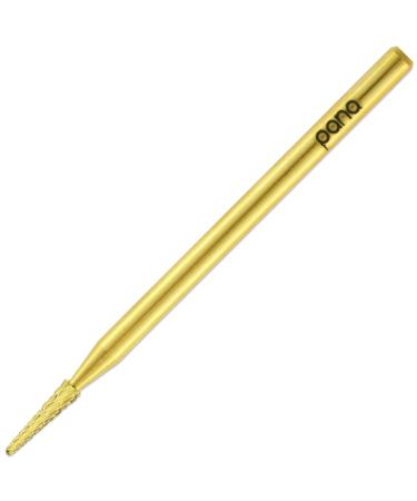 Pana 3/32 Sharp Point Bit Safety Nail Carbide Bit - Gold Color (Grit: Medium - M) for Electric Dremel Drill Machine