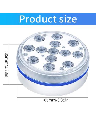 Yotun Underwater LED Pool Lights - 4PCs RGB Color Changing with RF Remote Control | IP68 Waterproof Suction Cup Decorative Lights for Pools & Ponds - Buy Online on SooperMarket.com