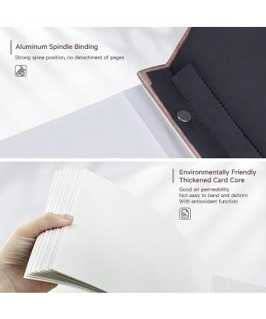 Popotop Large Photo Album Self Adhesive 4x6 5x7 8x10 Scrapbook Album DIY 60 Pages Picture Book Gifts for Mom Family Baby and Wedding with Metal Pen and Plastic Board 11.5"x10.6"60pages Brown - Buy Online on SooperMarket.com