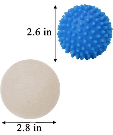 Organic XL Wool and Plastic Dryer Balls (6 Pack) - Save Time, Money, Energy with Loaddvni's Upgraded Version - Buy Online on SooperMarket.com