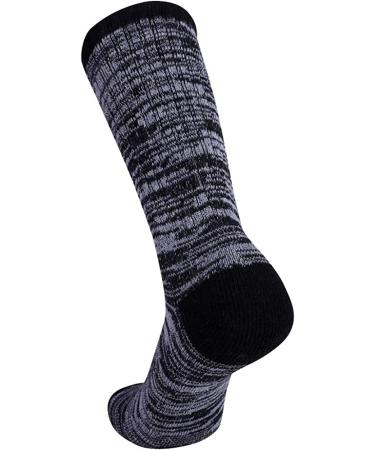 Enerwear Men's Cotton Crew Socks 10-13, 10-Pack - Moisture Wicking, Heavy Cushion, Black Heel/Grey Foot - Buy Online on SooperMarket.com