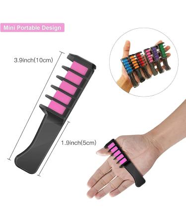 Gireatick 10 Colors Hair Chalk Comb for Girls Kids Temporary Hair Color Dye for Girls Kids Gifts on Valentine's Day Cosplay for Age 8-12 Washes Out Easily Non-Toxic and Safe for All Ages Including - Buy Online on SooperMarket.com