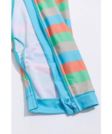 BONVERANO Baby Boys Swimsuit UPF 50+ Sun Protection Full Zipper One Piece Swimwear 2-3 Years Stripe - Buy Online on SooperMarket.com