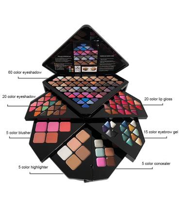 VERONNI All-in-One Makeup Kit for Women - 130 Color Palette Set Includes Eyeshadow Lip Gloss Concealer Highlighter & More - Perfect Makeup Gift Kit - Buy Online on SooperMarket.com